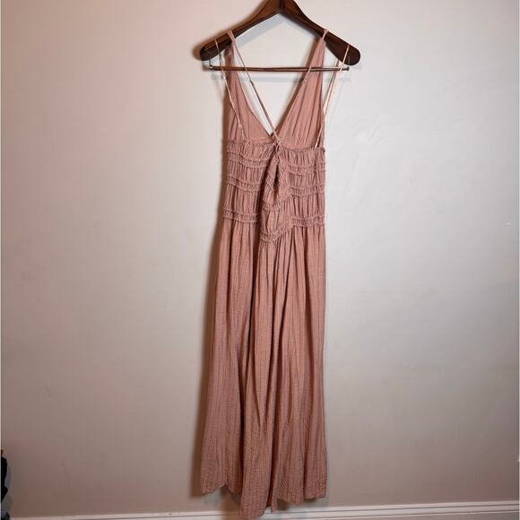 Zara Textured Midi Dress Pale Pink - Size XS - Picture 3 of 8
